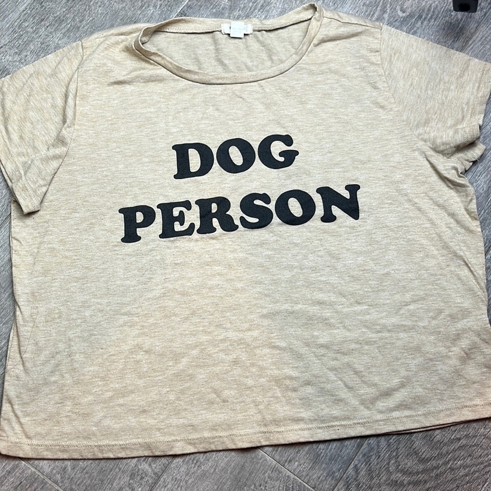 Harper crop dog person shirt